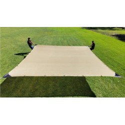 Malla Sombra De 6mx4m 90% Raschel Beige Reforzada